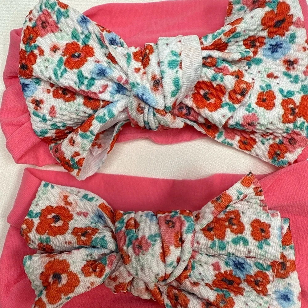 Floral Pink Baby Headbands